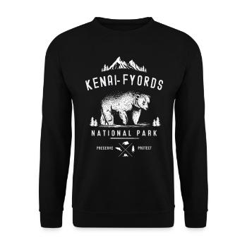 Alaska Tshirt Hommes Femmes Enfants USA Pôle Nord - Sweat-shirt Unisexe - noir - Devant - Alina (178cm) & Michal (187cm)