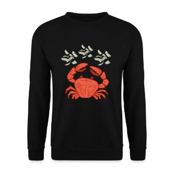 Alaska Geschenk Kinder Herren Damen USA Natur Eis - Unisex Pullover - Schwarz - Vorne - Alina (178cm) & Michal (187cm)