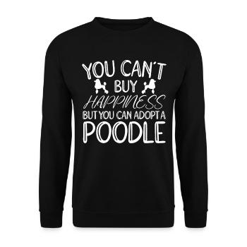 Poodle Dog Owner Gift - Unisex Sweatshirt - black - Front - Alina (178cm) & Michal (187cm)