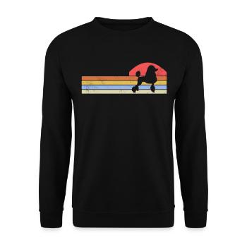 Pudel Hundebesitzer Geschenk - Unisex Pullover - Schwarz - Vorne - Alina (178cm) & Michal (187cm)