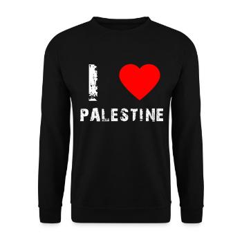 Palestine Cadeau Gratuit Palestine Bande de Gaza - Sweat-shirt Unisexe - noir - Devant - Alina (178cm) & Michal (187cm)