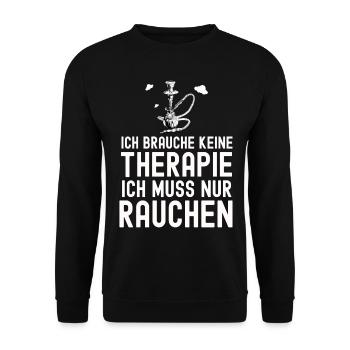 Shisha Geschenk für Wasserpfeife Shishabar Pfeife - Unisex Pullover - Schwarz - Vorne - Alina (178cm) & Michal (187cm)