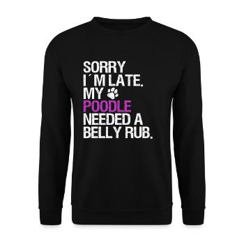 Poodle Dog Owner Gift - Unisex Sweatshirt - black - Front - Alina (178cm) & Michal (187cm)