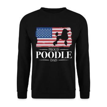 Cadeau de propriétaire de chien caniche - Sweat-shirt Unisexe - noir - Devant - Alina (178cm) & Michal (187cm)