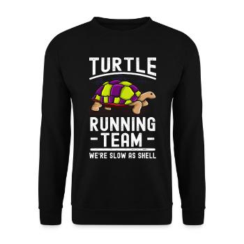 Turtle Relaxed Chill Sea Ocean Beach - Unisex Sweatshirt - black - Front - Alina (178cm) & Michal (187cm)