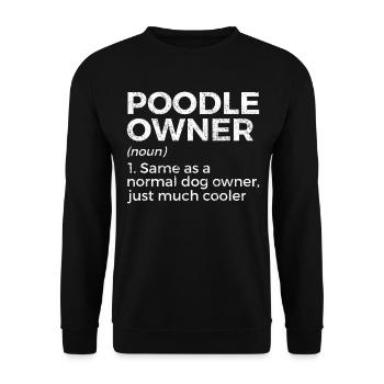 Poodle Dog Owner Gift - Unisex Sweatshirt - black - Front - Alina (178cm) & Michal (187cm)