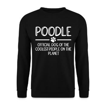 Cadeau de propriétaire de chien caniche - Sweat-shirt Unisexe - noir - Devant - Alina (178cm) & Michal (187cm)