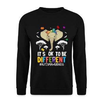 Autisme Cadeau Autiste Asperger TDAH Autisme - Sweat-shirt Unisexe - noir - Devant - Alina (178cm) & Michal (187cm)