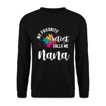 Tshirt autistique Autimus Cadeau Asperger Enfants - Sweat-shirt Unisexe - noir - Devant - Alina (178cm) & Michal (187cm)
