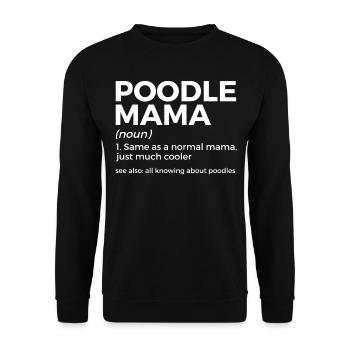 Cadeau pour propriétaire de chien caniche - Sweat-shirt Unisexe - noir - Devant - Alina (178cm) & Michal (187cm)