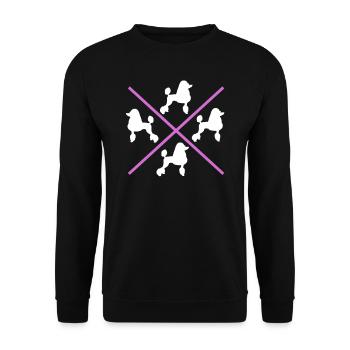 Cadeau de propriétaire de chien caniche - Sweat-shirt Unisexe - noir - Devant - Alina (178cm) & Michal (187cm)