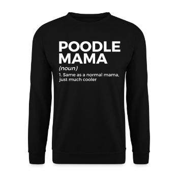 Cadeau de propriétaire de chien caniche - Sweat-shirt Unisexe - noir - Devant - Alina (178cm) & Michal (187cm)