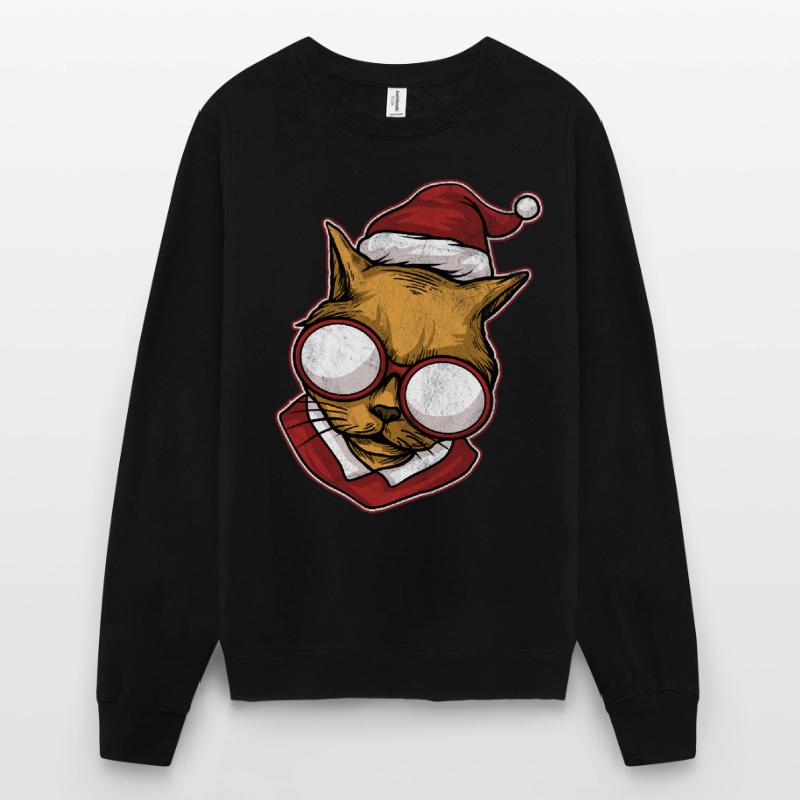 Pull de Noël moche Chat Sweat-shirt Unisexe