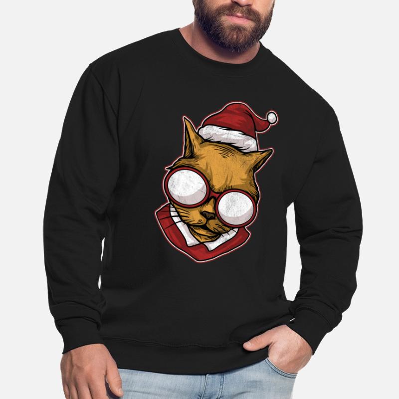 Pull de Noël moche Chat Sweat-shirt Unisexe
