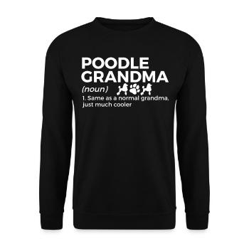 Cadeau pour propriétaire de chien caniche - Sweat-shirt Unisexe - noir - Devant - Alina (178cm) & Michal (187cm)