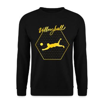 Volleyball - Unisex Sweatshirt - black - Front - Alina (178cm) & Michal (187cm)