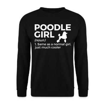 Cadeau pour propriétaire de chien caniche - Sweat-shirt Unisexe - noir - Devant - Alina (178cm) & Michal (187cm)