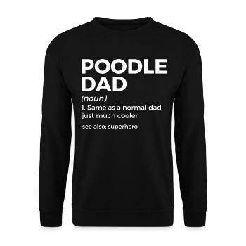 Cadeau pour propriétaire de chien caniche - Sweat-shirt Unisexe - noir - Devant - Alina (178cm) & Michal (187cm)