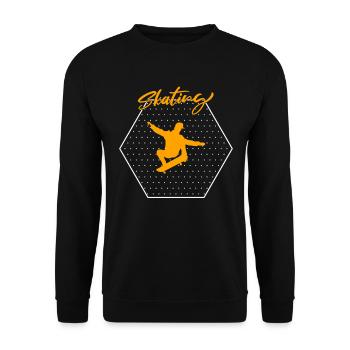 Skaten - Unisex Pullover - Schwarz - Vorne - Alina (178cm) & Michal (187cm)