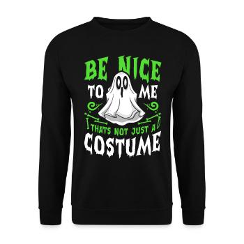 Halloween Tshirt Halloweenparty Mörder Killer Tod - Unisex Pullover - Schwarz - Vorne - Alina (178cm) & Michal (187cm)