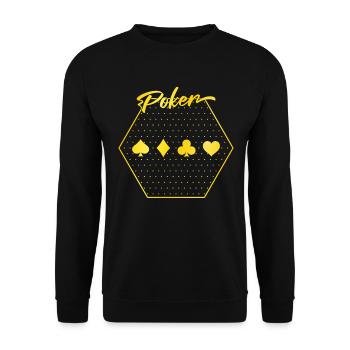 Poker - Unisex Pullover - Schwarz - Vorne - Alina (178cm) & Michal (187cm)