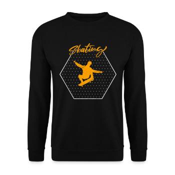 Skaten - Unisex Pullover - Schwarz - Vorne - Alina (178cm) & Michal (187cm)