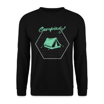 Campen - Unisex Pullover - Schwarz - Vorne - Alina (178cm) & Michal (187cm)