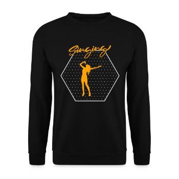 Singen - Unisex Pullover - Schwarz - Vorne - Alina (178cm) & Michal (187cm)