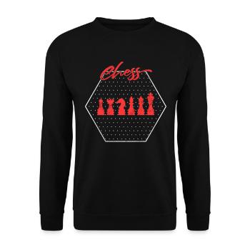Schach - Unisex Pullover - Schwarz - Vorne - Alina (178cm) & Michal (187cm)