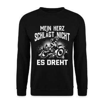Motocross Enduro Offroad Dirt Bike Superbike Motor - Unisex Pullover - Schwarz - Vorne - Alina (178cm) & Michal (187cm)
