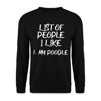 Cadeau de propriétaire de chien caniche - Sweat-shirt Unisexe - noir - Devant - Alina (178cm) & Michal (187cm)