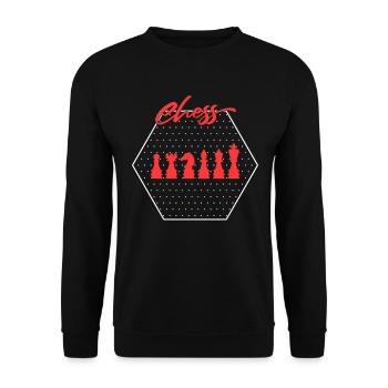 Schach - Unisex Pullover - Schwarz - Vorne - Alina (178cm) & Michal (187cm)