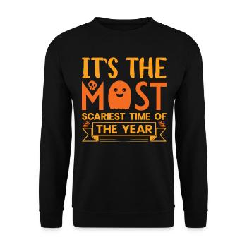 Halloween Zeit - Unisex Pullover - Schwarz - Vorne - Alina (178cm) & Michal (187cm)