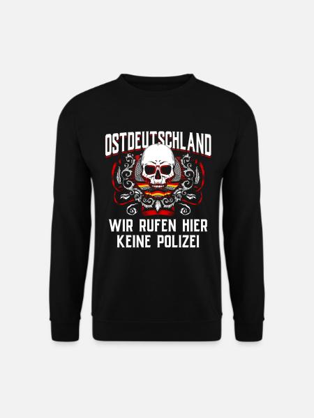 Ostdeutschland Tshirt Herren Ossi Dresden NVA DDR - Unisex Pullover - Schwarz
