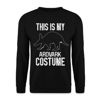 This Is My Aardvark Costume for Halloween - Unisex Sweatshirt - black - Front - Alina (178cm) & Michal (187cm)
