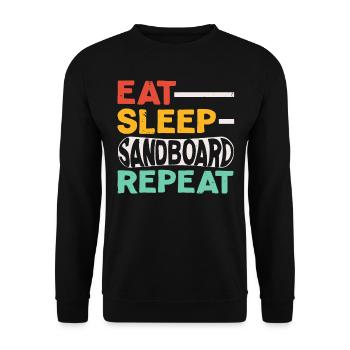 Eating Sleep Sandboard Repetition Boardsport S - Unisex Sweatshirt - black - Front - Alina (178cm) & Michal (187cm)