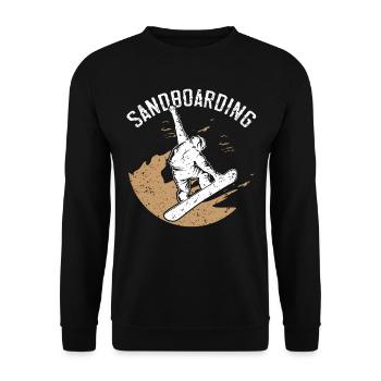 Sandboard Love Boardsport Sand Dune Sandboarding - Unisex Sweatshirt - black - Front - Alina (178cm) & Michal (187cm)