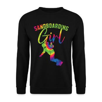 Sanboarding Girl Boardsport Sand Dune Sandboarding - Unisex Sweatshirt - black - Front - Alina (178cm) & Michal (187cm)