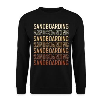 Sandboard Love Boardsport Sand Dune Sandboarding - Unisex Sweatshirt - black - Front - Alina (178cm) & Michal (187cm)