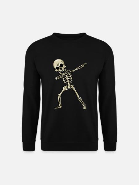 Dabbing Skelet Gerippe Geschenk Dab - Unisex Pullover - Schwarz