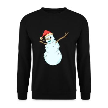 Dab bonhomme de neige bonhomme de neige Noël Noël Dabbing - Sweat-shirt Unisexe - noir - Devant - Alina (178cm) & Michal (187cm)