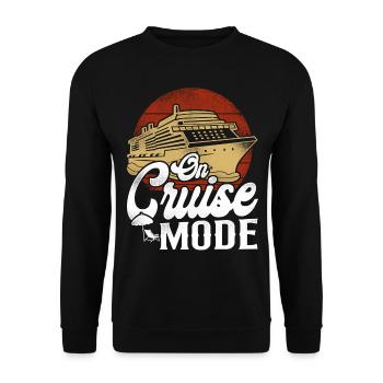 Cruise Ship Vacation Vintage On - Unisex Sweatshirt - black - Front - Alina (178cm) & Michal (187cm)