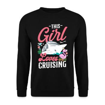 Cruise Ship Vacation Girl This - Unisex Sweatshirt - black - Front - Alina (178cm) & Michal (187cm)
