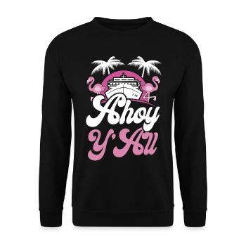 Cruise Ship Vacation Girl Ahoy - Unisex Pullover - Schwarz - Vorne - Alina (178cm) & Michal (187cm)