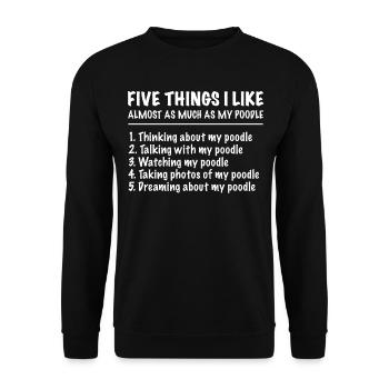 Poodle Dog Owner Gift - Unisex Sweatshirt - black - Front - Alina (178cm) & Michal (187cm)
