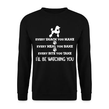 Cadeau pour propriétaire de chien caniche - Sweat-shirt Unisexe - noir - Devant - Alina (178cm) & Michal (187cm)