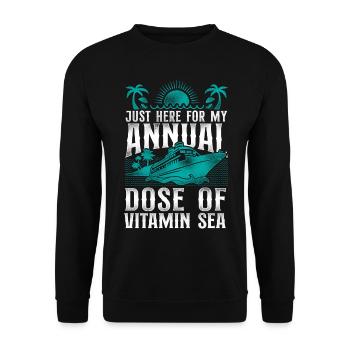 Cruise Ship Vacation Vintage Just - Unisex Pullover - Schwarz - Vorne - Alina (178cm) & Michal (187cm)