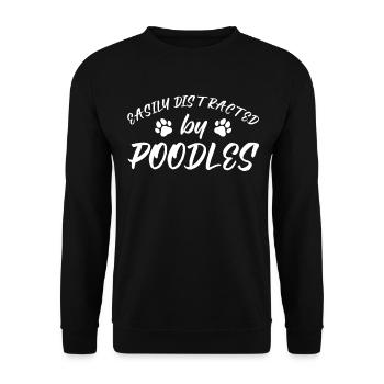 Cadeau pour propriétaire de chien caniche - Sweat-shirt Unisexe - noir - Devant - Alina (178cm) & Michal (187cm)