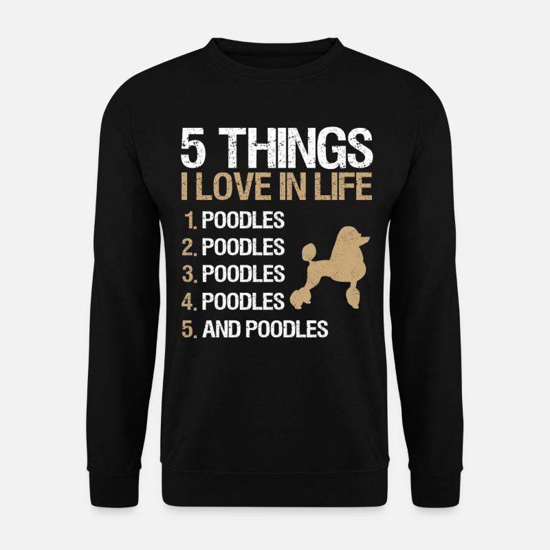 Pudel Hundebesitzer Geschenk - Unisex Pullover - Schwarz