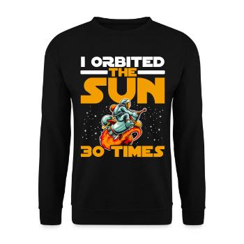 J’ai orbité autour du soleil 30 fois 30e anniversaire Bday - Sweat-shirt Unisexe - noir - Devant - Alina (178cm) & Michal (187cm)